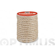 Cuerda Sisal Cableada 4 Cabos Ø 12 Mm 25 Mt Rombull