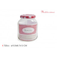 Bote Vidrio Multiusos Con Tapa 720ml La Mediterranea