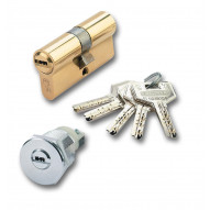 Cilindro Seguridad Ds15 Leva Larga 30-50 Mm, Cromo Mate, 5 L