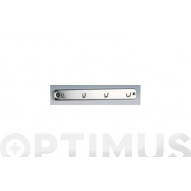 Inofix M57335 - Colgador cocina blanco 4 ganchos
