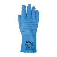 Guante Latex Rugoso Fisherman Azul Talla 8 Juba