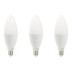 Bombilla iumin vela LED 3 unid C37 E14 7W 800LM 3000K sonedas