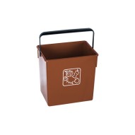 Cubeta reciclar organico con asa 12L marron fervik