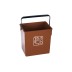 Cubeta reciclar organico con asa 12L marron fervik