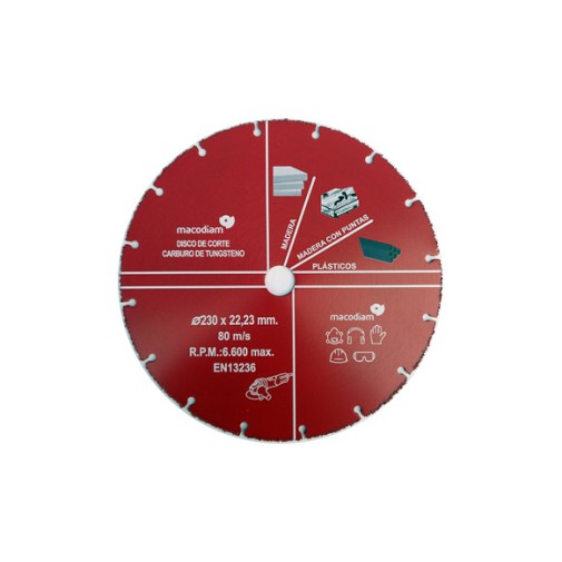 Disco corte multimateriales 230 mm macodiam