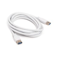 Cable USB a/ USB a macho/hembra 2M blanco axil