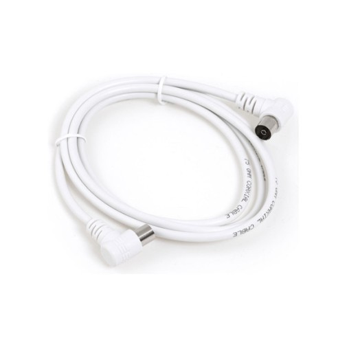 Cable antena conectores acodados 1,5M blanco axil