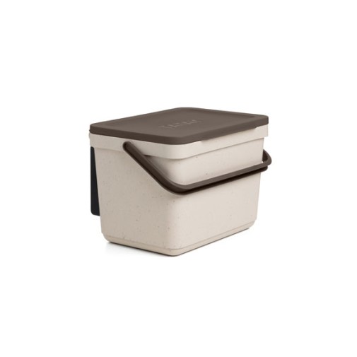 Cubo organico con soporte ecohome 6 l tapa marron Tatay