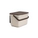 Cubo organico con soporte ecohome 6 l tapa marron Tatay