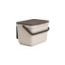 Cubo organico con soporte ecohome 6 l tapa marron Tatay