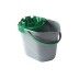 Cubo con escurridor 12 l gris / verde ecolimpia