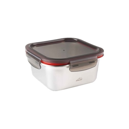 Contenedor alimentos cuadrado ecoinox 1500ML -18,5 x 18,5 x 8,6cm Lacor