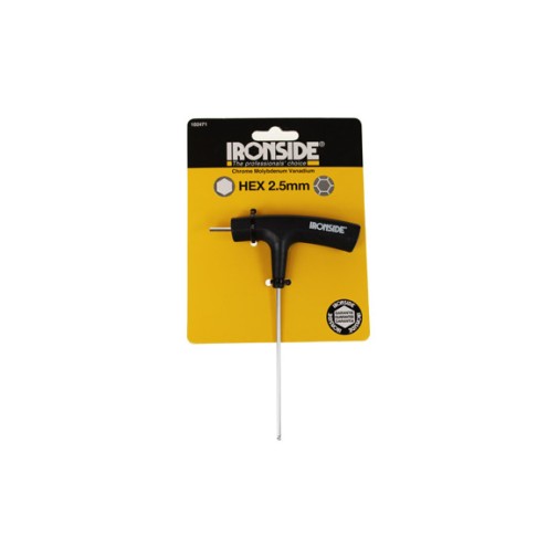 Llave allen mango EN "t" punta larga con bola 2,5 mm, 95 mm, 2 puntas ironside