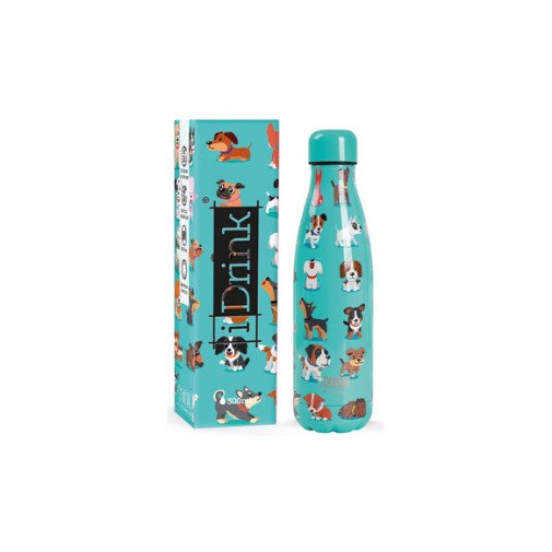Botella INOX termo decorada 500 ml-perros itotal