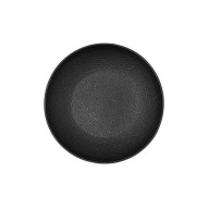 Plato porcelana negro fosil hondo - 21 cm bidasoa