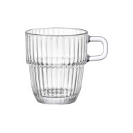 Taza vidrio grabado barshine 18,5 cl cafe con leche bormioli