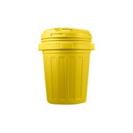 Cubo basura con tapa rosca 70 l - amarillo h&h