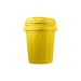 Cubo basura con tapa rosca 70 l - amarillo h&h