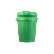 Cubo basura con tapa rosca 70 l - verde h&h