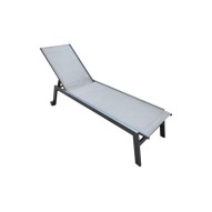 Tumbona aluminio textilene gris claro import