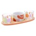 Bandeja aperitivos 3 cuencos multimaterial kaleido 2 bol cristal 1 porcelana surtido