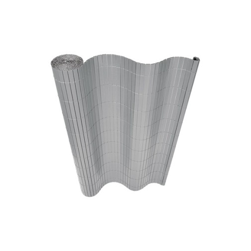 Cañizo PVC reforzado 2 tabiques 19 mm 1,5 x 3 m gris Natuur