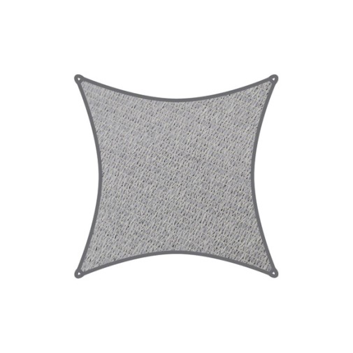 Toldo vela sombreo cuadrado grade sail 340 gr 5,4X5,4 m gris claro coolaroo