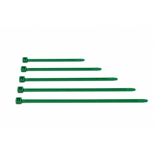 Brida nilon dentada verde 3,6 x 200 mm 100 uds ironside