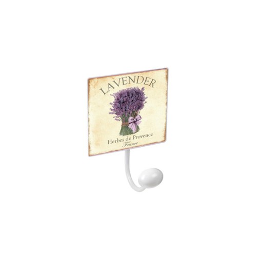 Percha pared porcelana lavanda 1 1 pomo blanca nesu