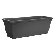 Maceta mediterranea rectangular 20 x 50 cm antracita florus