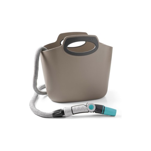 Manguera extensible aquapop gris hasta 30 m con accesorios hozelock