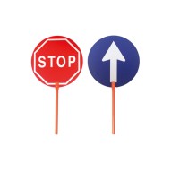 Paleta señal con mango stop-paso S21