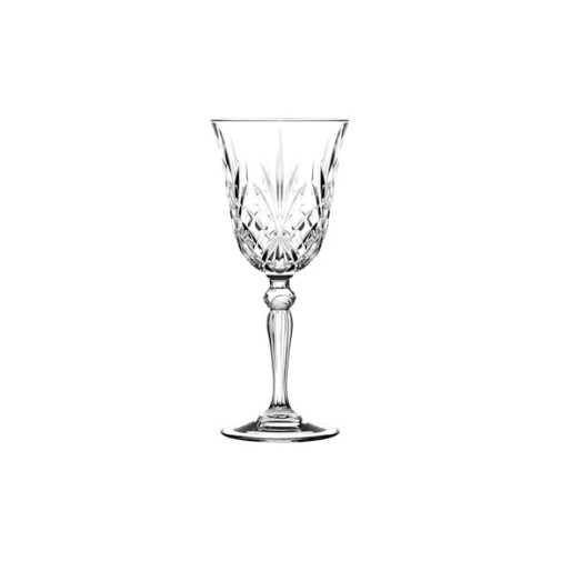 Copa vidrio tallado melodia vino/agua 27 cl rcr