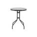 Mesa acero cristal gris Ø60 cm import
