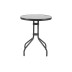 Mesa acero cristal gris Ø60 cm import
