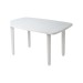 Mesa rectangular resina 140 x 90 cm blanco garden life