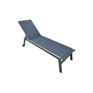 Tumbona aluminio textilene negro import