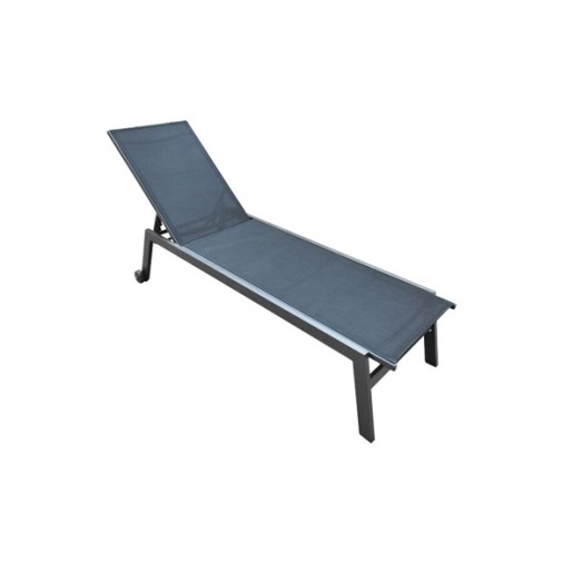 Tumbona aluminio textilene negro import