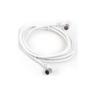 Cable antena conectores acodados 2,5M blanco axil