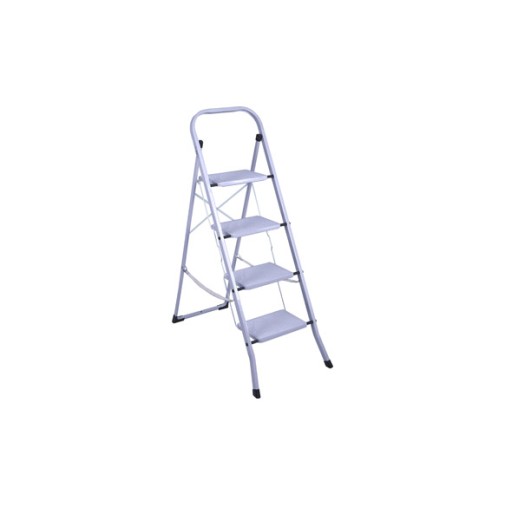 Taburete escalera praktico 4 peldaños gris ambit
