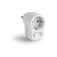 Adaptador frontal 1 toma C0N interruptor blanco 16A 250V Famatel