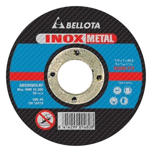 Disco Corte Inoxidable Bellota 115x1x22 50300-115