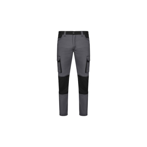 Pantalon stretch 240 gr solid match gris / negro talla 40 Velilla
