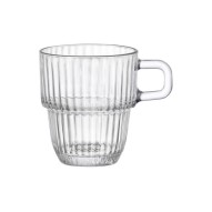 Taza vidrio grabado barshine 8,9 cl cafe bormioli