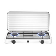 Cocina camping GAS con tapa 2 fuegos ambit