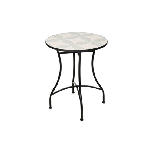 Mesa acero mosaico Ø 60 cm import