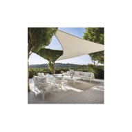 Toldo vela sombreo triangular polietileno 185GR 5 x 5 x 5 m blanco roto Natuur