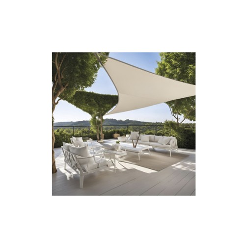 Toldo vela sombreo triangular polietileno 185GR 5 x 5 x 5 m blanco roto Natuur