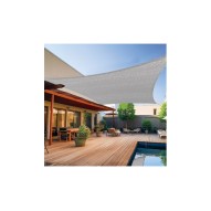 Toldo vela sombreo cuadrado polietileno 185GR 5 x 5 m blanco roto Natuur