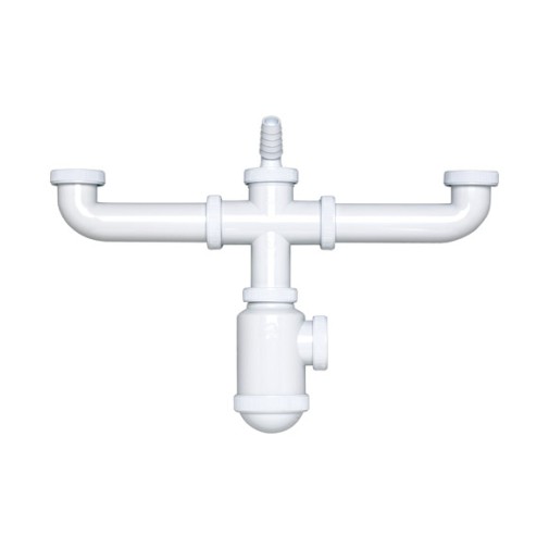 Sifon botella doble con toma Ø 40 mm 1"½ crearplast